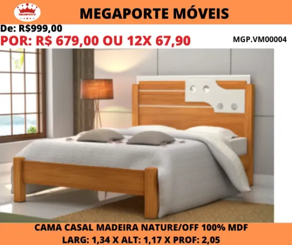 CAMA DE CASAL MADEIRA