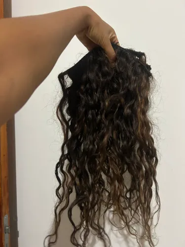 Cabelo humano cacheado - Mega Hair 150g