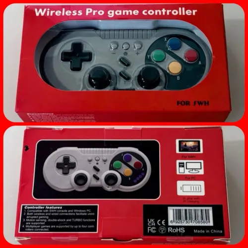 Nintendo Switch 1 e 2 - Controle Modelo Super Nintendo Wireless Pro Game 8bitdo Bluetooth 