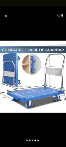 Carrinho plataforma carga pesada
