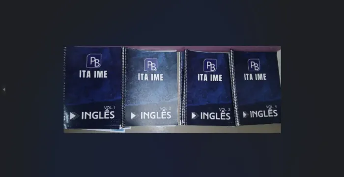 APOSTILAS DE INGLÊS ITA/IME - CURSO PB |4 volumes (01 do ITA 2026 usou exemplar semelhante