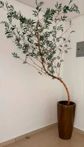 Vaso com bambu artificial