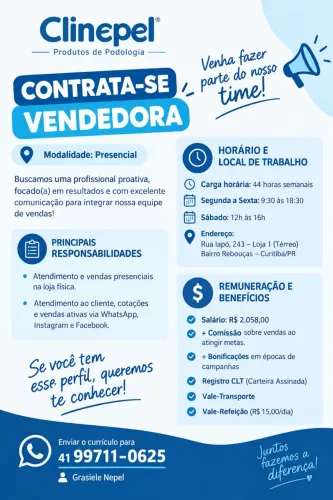 CONTRATA-SE VENDEDORA