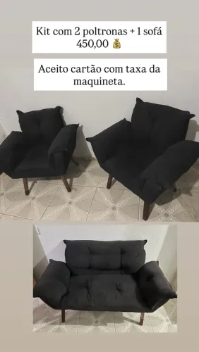 Kit 2 poltronas + sofá
