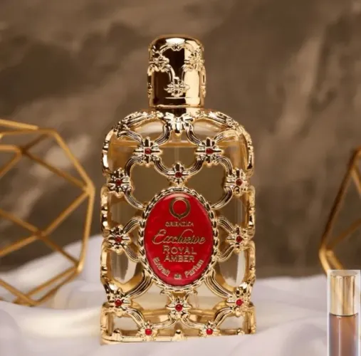 perfume royal amber orientica premium compartilhável 5 ml