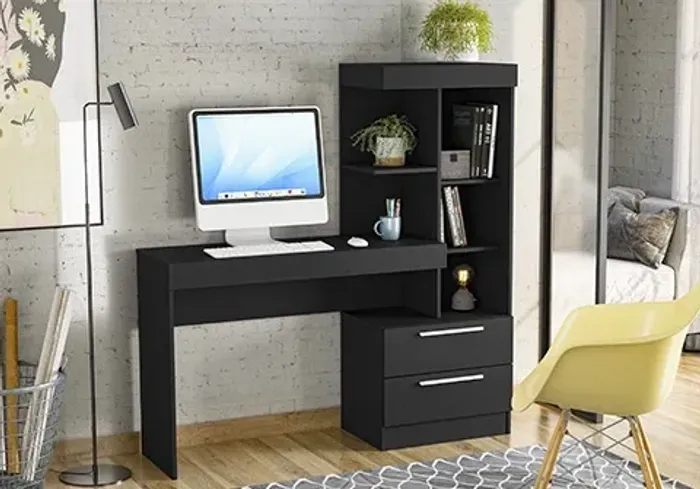 Escrivaninha Office NT2010 Notável com 02 gavetas - Entrega Imediata!