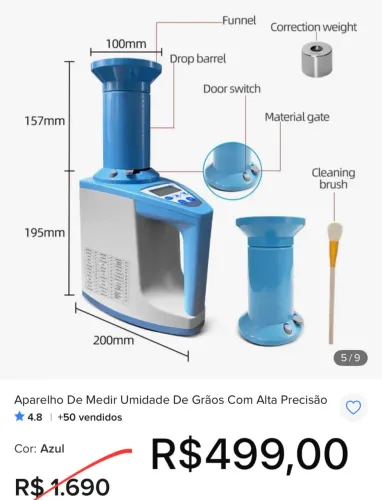 Aparelho de medir umidade de grãos 