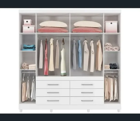 Guarda Roupa Casal 6 Portas
