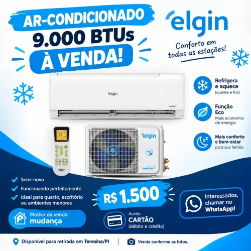 Ar condicionado elgin 9000 BTUs