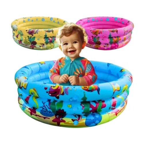 Piscina Infantil Inflável 60 Cm 3 Anéis Alta Qualidade