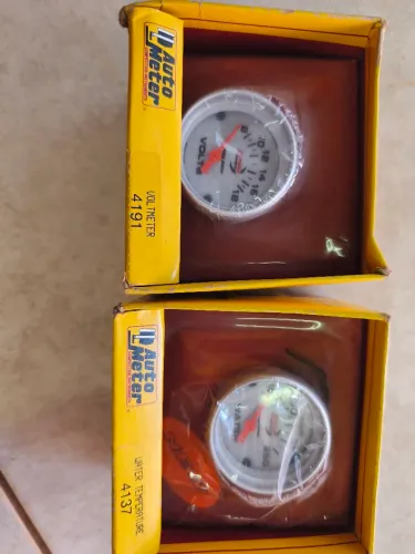 Manômetros Autometer Lunar Series 52mm NOVOS temperatura água & voltímetro