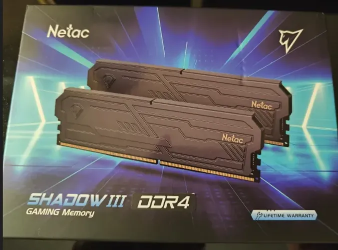 (Lacrado) Memória RAM DDR4 16GB (2x8) 3600MHz Netac Shadow III