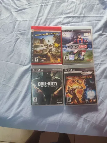 Kit 4 Jogos Originais PS3: Mortal Kombat, COD, PES, Motorstorm (222 em 3x no Cartão)