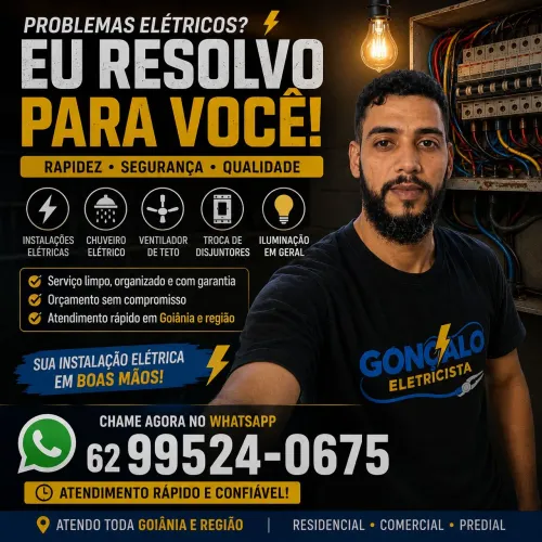 Eletricista em Goiânia | Chuveiro, Disjuntor, Padrão Equatorial e Instalações