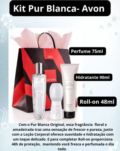 Kit Pur Blanca Original Avon com 3 itens 