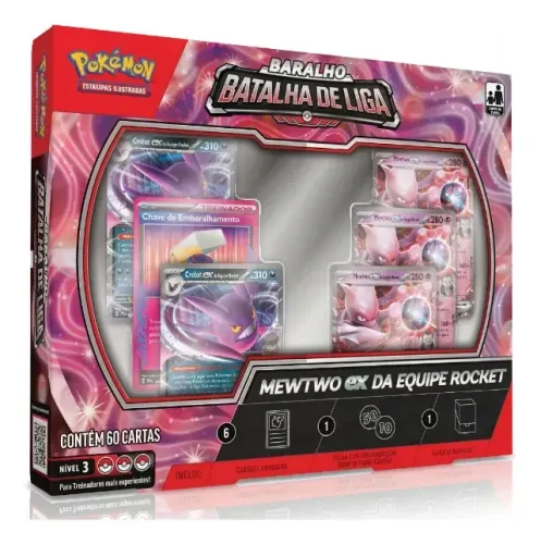 Cartas Pokémon Batalha Mewtwo Ex Equipe Rocket 60 Un Copag