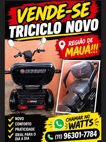 Vende-se triciclo elétrico novo 