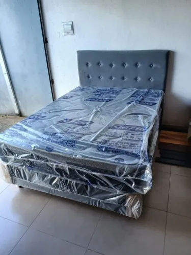 Cama box casal (base + colchão em molas ensacadas gazin) só 10x 120,00 reais no cartão