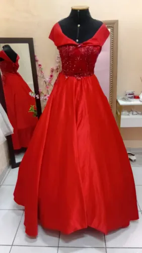 Vestido Vermelho  2 em 1 Debutante  