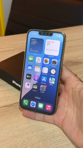 iPhone 13 Pro 128GB Gold - Saúde da bateria 92%! Loja física! Com garantia! Até 18x 
