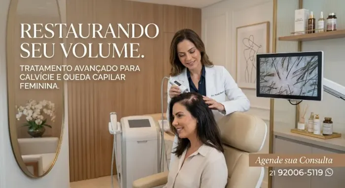 Tratamento queda capilar e calvície feminina