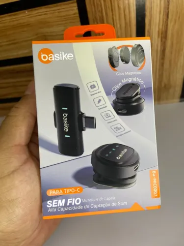 Microfone de Lapela Sem Fio Tipo C BASIKE Ba-MIC0007 an10