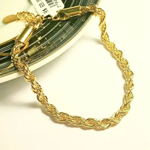 Pulseira Folheada Ouro Cordão Baiano