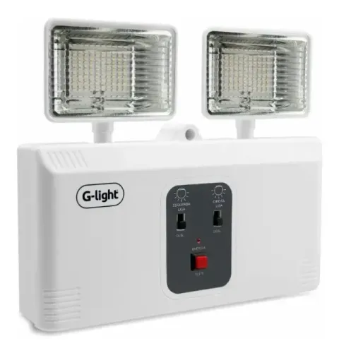  Luminária Bloco Autônomo Led Emergência 240v 3000 lm 6500k