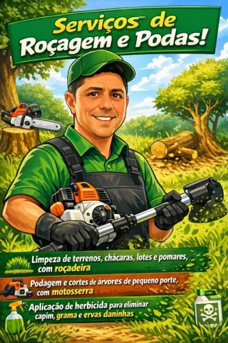 Serviços em geral com roçadeira
