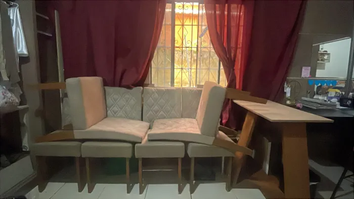 Mesa de Vidro 6 Cadeiras