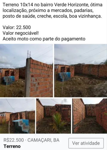 Terreno no Verde Horizonte, Camaçari