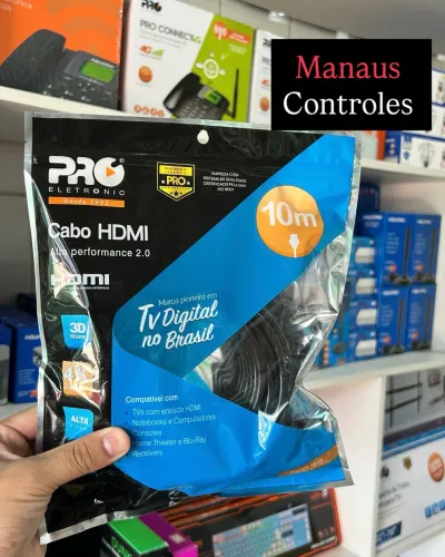 Cabo Hdmi 3D de 10 metros 60Hz 4K ( Fazemos entregas )