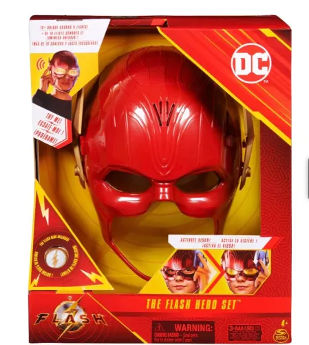  Super heróis!! Máscara do Flash com Luz e Som + Anel promoção de ?R$399,99 por ? R$100