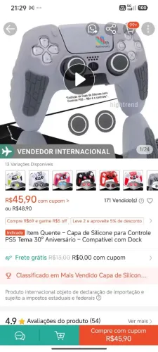 DuasCapinha Dualsense PS5