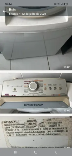 Maquina lavar brastemp active 11kg funcionando