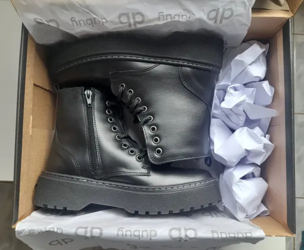 Bota Coturno Dubuy 1105FG Tratorada Preta (Nova - Tam 36) Com Zíper
