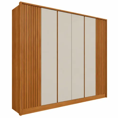 Guarda-roupa ripado 6 portas e 6 gavetas