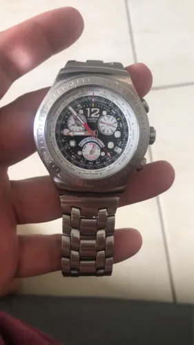 Relógio swatch série prata