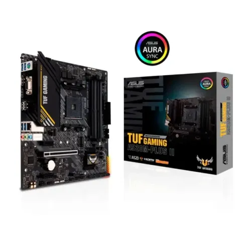 Placa-Mãe ASUS TUF GAMING A520M-PLUS II, AMD AM4, mATX, DDR4, Preto 