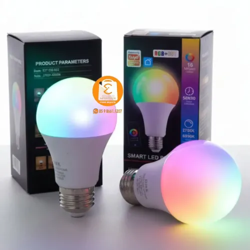 Lâmpada Led RGB Inteligente, Smart Bluetooth Compatível App Alexa, (Controla pelo Celular)