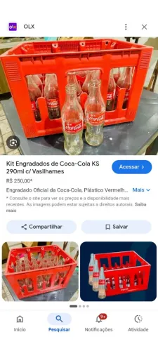 Engradado Coca cola KS, ( caixa + 24 garrafas )
