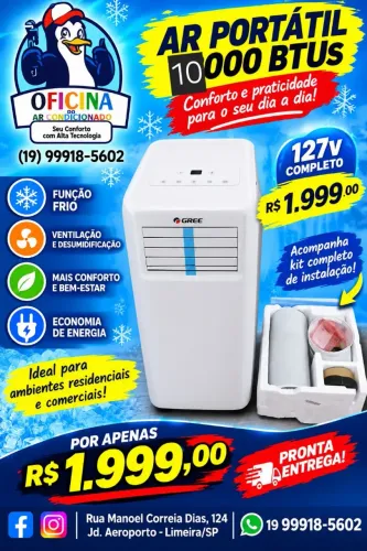 Ar portátil Gree 10000 Btus