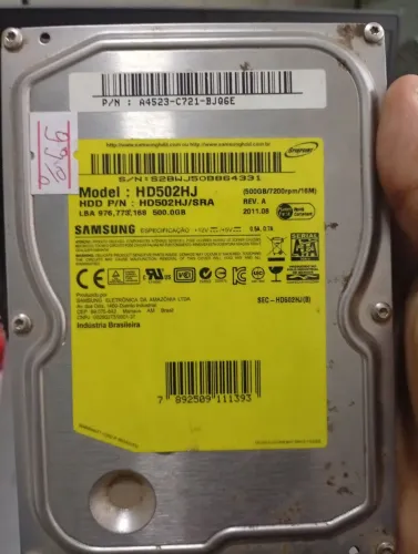 HD 500GB Samsung SATA 3.5" (7200 RPM) - Saúde 99% - PC / DVR (Frete Grátis)
