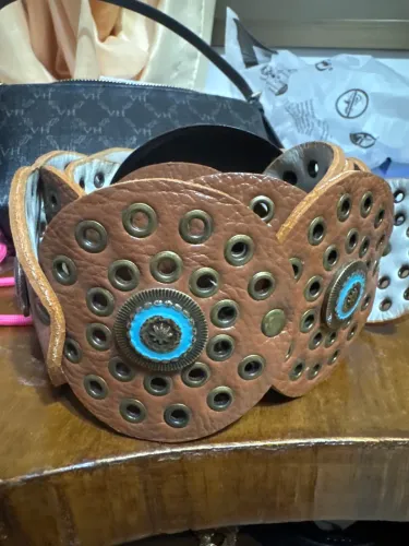 Vendo cinto boho couro NOVO