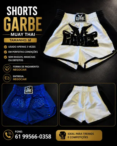 ? SHORTS GARBE MUAY THAI - TAMANHO M ?