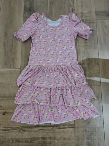 Vestido de babados infantil do Frozen