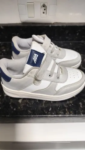 Tênis infantil Ace , branco e azul