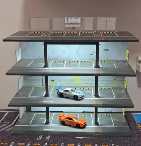 Diorama Estacionamento Realista Para Escala 1:64