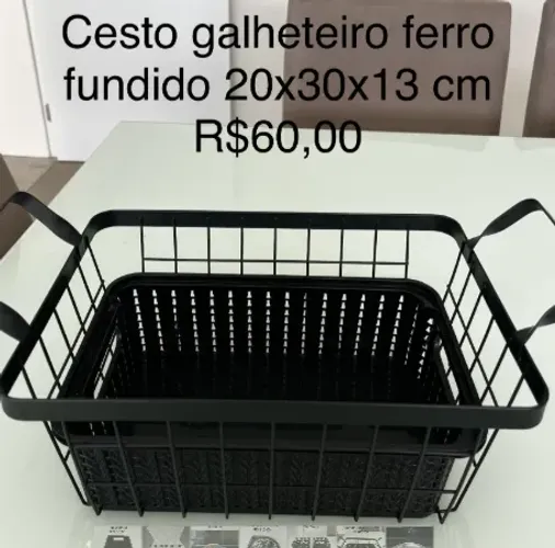 Cesto Galheteiro ferro fundido