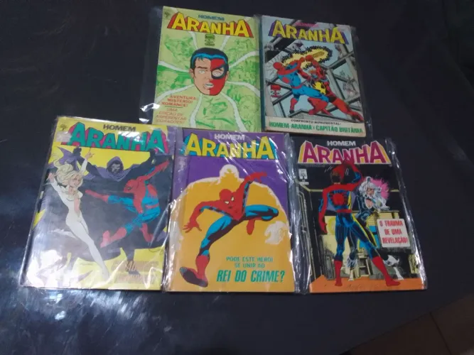 5 revistas homem aranha n 35 38 53 54 e 59 estado bom